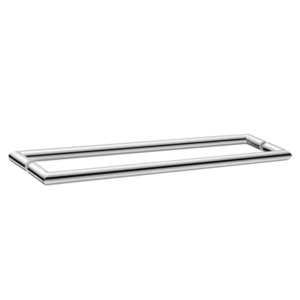Διπλή λαβή/πετσετοθήκη για τζάμι Chrome