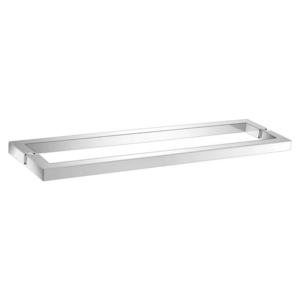 Διπλή λαβή/πετσετοθήκη για τζάμι Chrome